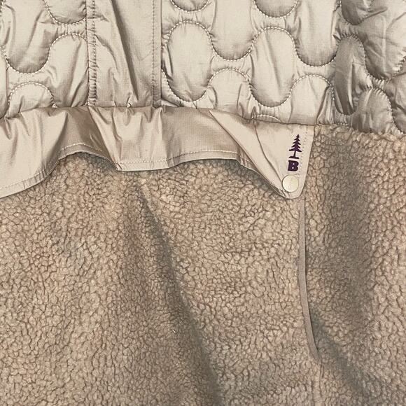 BASS OUTDOOR Women's Contrast Hood Sherpa Soft Pullover, tan Large - Picture 5 of 9